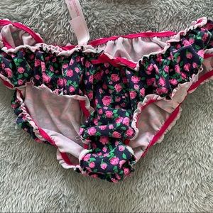Black floral vintage style VS panties